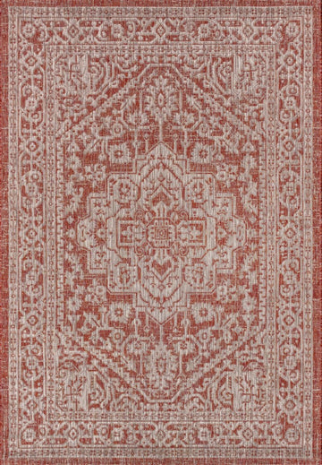 Sinjuri Medallion Textured Weave Indoor/outdoor Area Rug